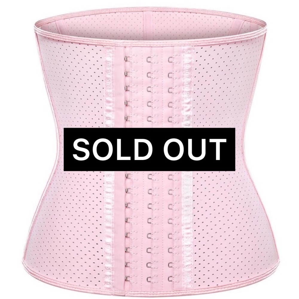 (S)๐BABY PINK WAIST TRAINER CINCHER BREATHABLE - Picture 1 of 15